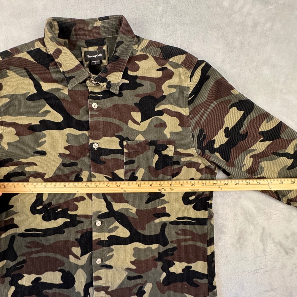 Barney Cools Heritage Long Sleeve Shirt Camo Corduroy Men's 309-CR3 Size Large - Picture 7 of 16